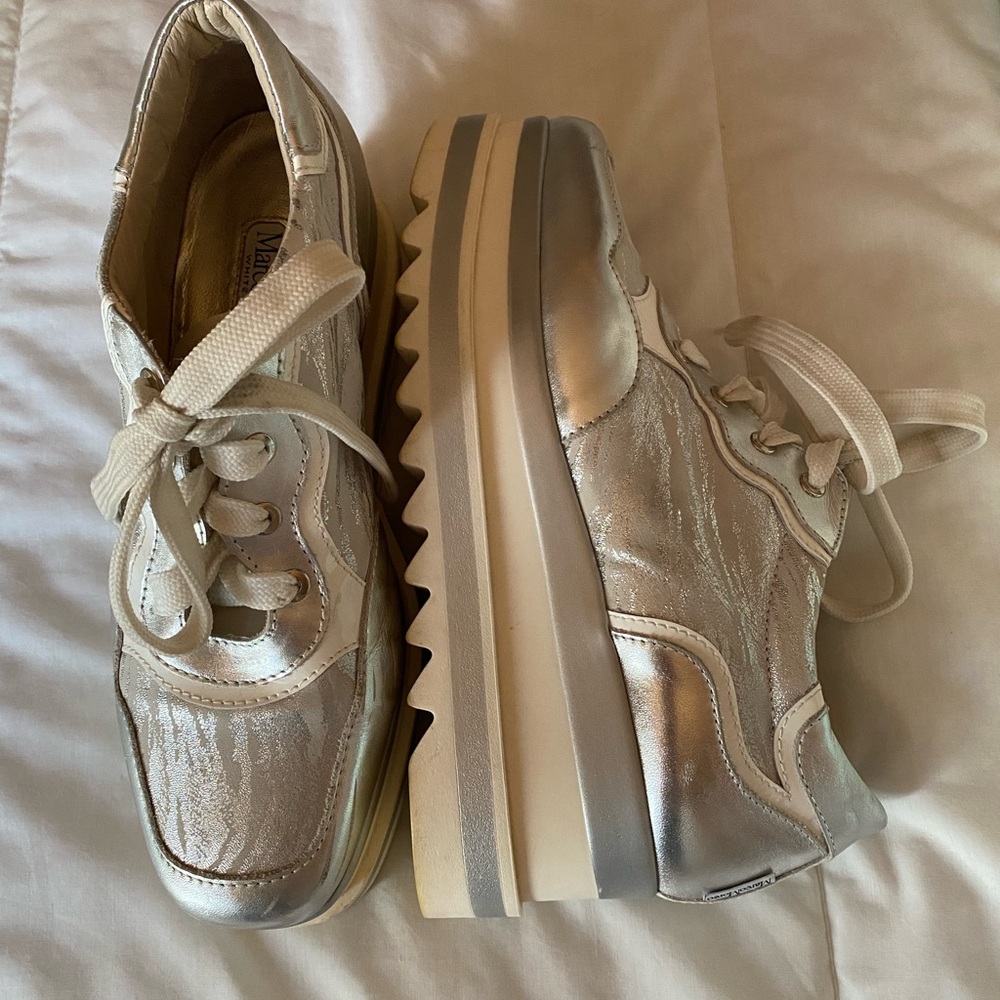 Metallic Silver Women's Sneakers